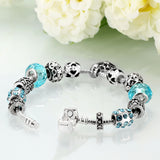 Sterling Silver European Beads  Magnetic 8 Inches 2.7MM Bracelet L131