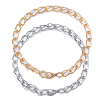 Stainless Steel Chain Bracelet Lobster Gold 8.2" (210mm) 7mm Z201