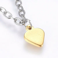 Stainless Steel Charm Bracelet Lobster Heart Gold Silver Color 7.8" 2.5mm A68