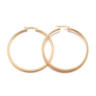 Stainless Steel Hoop Earrings Ring Stainless Steel Color 1.8" Pin 1x0.8mm  P579