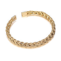 304 Stainless Steel Cuff Bangles Gold 2-1/8 inches 2-1/4 inches (55x58mm) Z99