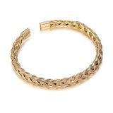 304 Stainless Steel Cuff Bangles Gold 2-1/8 inches 2-1/4 inches (55x58mm) Z99