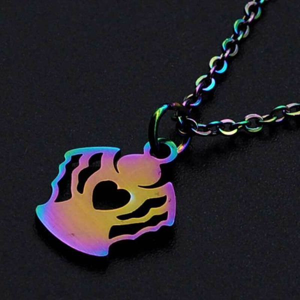 Stainless Steel Pendants Necklace Lobster Angel Rainbow 16" Inch 1.5mm Z611