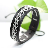 Genuine Leather Handmade Bracelet Mens  Unisex  Wrap Tribal H156