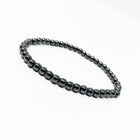 Non-magnetic Hematite Beaded Ball Stretch Bracelet Elastic  P241