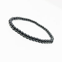 Non-magnetic Hematite Beaded Ball Stretch Bracelet Elastic  P241