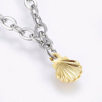 Stainless Steel Charm Bracelet Lobster Shell Gold Silver Color 7.8" 2.5mm A70