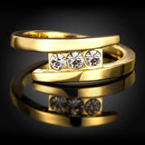 Gold Plated Fashion Ring AAA Zirconia For Women B161