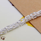 Women's Unisex Sterling Silver Link Chain 8 Inches Lobster Bracelet L59