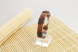 Genuine Leather Handmade Bracelet Mens  Unisex  Wrap Tribal Brown  H95