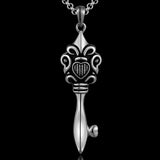 Stainless Steel Necklace Pendant  Biker Gothic 19" Inches 2MM Lobster Clasp B207