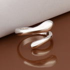 Sterling Silver Drops Plain Band Ring Size 8 B6