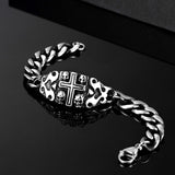 Stainless Steel Bracelet  7 Inches 11MM Lobster L437