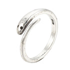 Adjustable Alloy Finger Ring Snake Antique Silver Size 6 Adjustable 16mm P394