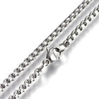 Stainless Steel Box Chain Necklaces Lobster Silver 17.7" 23" 30" 2.5mm 5MM Z568