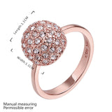 Rose Gold Zirconia Band Ring Size 8 B104