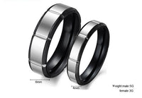 Men's Unisex Stainless Steel Ring Plain Black Size 10 L44