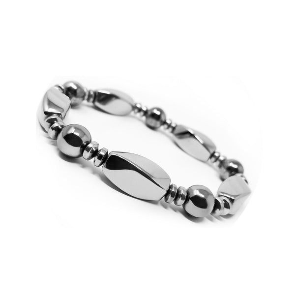 Hematite Non-Magnetic Bracelet Mens Womens Unisex Adjustable Size X54