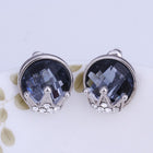 White Gold Zirconia Stud Earrings L73