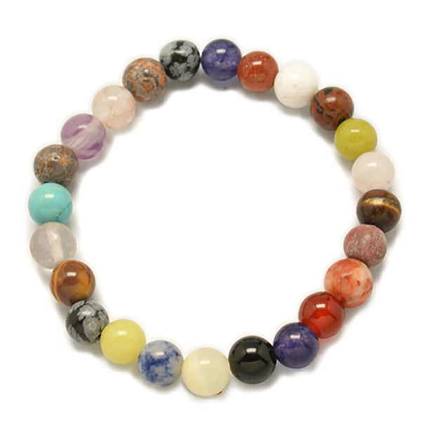 Assorted Stone Beads Bracelets Colorful 2"(5.2cm)  P537