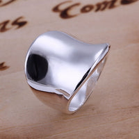 Sterling Silver Plated Plain Band Ring Size 8 B7