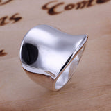 Sterling Silver Plated Plain Band Ring Size 8 B7