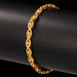 Gold Plated  Bracelet Beads Party Men's Unisex L67