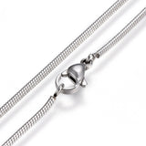 Adjustable Stainless Steel Necklace Slider Bead Anchor Pendant Silver 28" A212