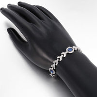 Platinum Plated Bracelet Snap 8 Inches 11MM L156