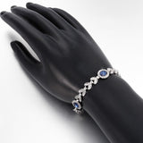 Platinum Plated Bracelet Snap 8 Inches 11MM L156