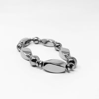 Hematite Non-Magnetic Bracelet Mens Womens Unisex Adjustable Size X54