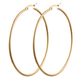 304 Stainless Steel Hoop Earrings Huggie Hoop Round Gold 12 0.5" to 2.7" Z385