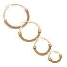Stainless Steel Mesh Hoop Earrings Hypoallergenic Gold Z327