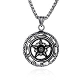 Stainless Steel Necklace Pendant Star Of David Biker 23" 3.5MM Lobster B251
