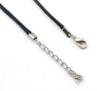 Men's Unisex Stainless Steel Leather Necklace Child Baby Boy L37