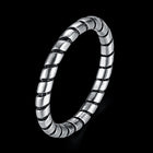Stainless Steel Antique Black Twisted Ring Womens Band Plain B566