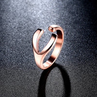 Rose Gold Plated Fashion Ring Women Open B462