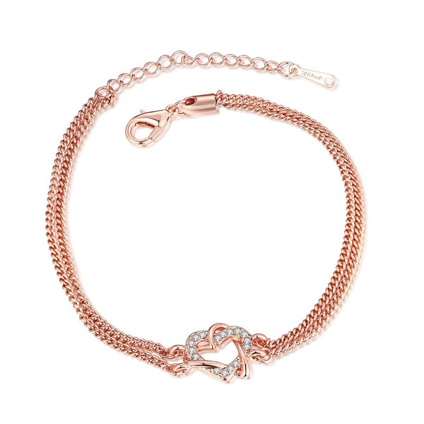 Rose Gold Plated Bracelet Lobster 7.5 Inches 13MM L160