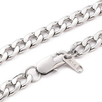 Stainless Steel Cuban Necklace Chunky Necklace Lobster Silver 20" 30" Z540