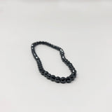 Hematite Non-Magnetic Bracelet Mens Womens Unisex Adjustable Size Black X18