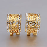 Gold Zirconia Clip Earrings L86