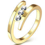 Gold Plated Fashion Ring AAA Zirconia For Women B161