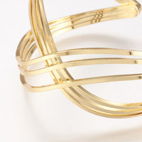 Brass Cuff Bangle Gold Plated 2-1/8inches(53mm) Z249