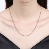 Rose Gold Plated Necklace 25" Inches Chain 1MM Lobster Clasp B328