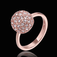 Rose Gold Zirconia Band Ring Size 8 B104