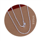Men's Women's Unisex Sterling Silver Plated Necklace B33