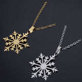 Stainless Steel Pendants Necklace Lobster Snowflake Silver 17.71" 1.5mm Z623