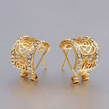 Gold Zirconia Clip Earrings L86