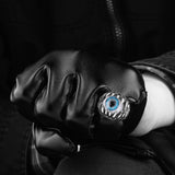 Stainless Steel  Antique Ring Black Blue Men's Unisex Claws Evil Eye B186