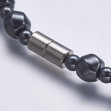 Non-magnetic Synthetic Hematite Beaded Necklaces Magnetic Twist 24'' 61cm Z542